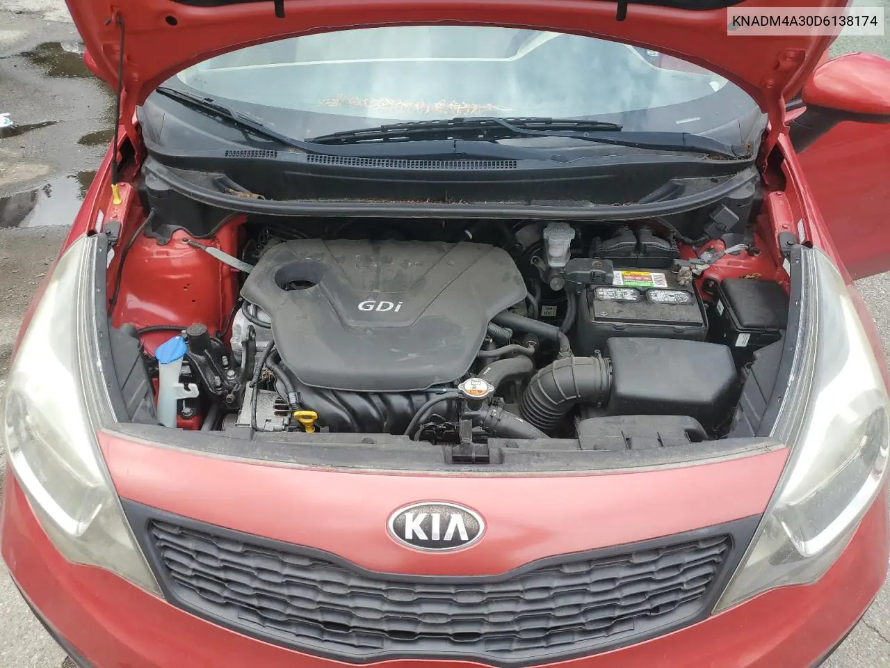 2013 Kia Rio Lx VIN: KNADM4A30D6138174 Lot: 61878335