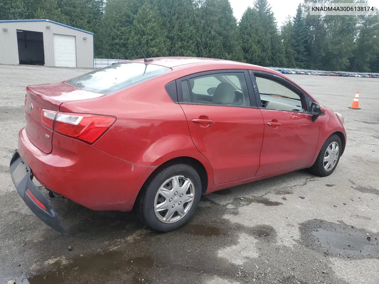 2013 Kia Rio Lx VIN: KNADM4A30D6138174 Lot: 61878335
