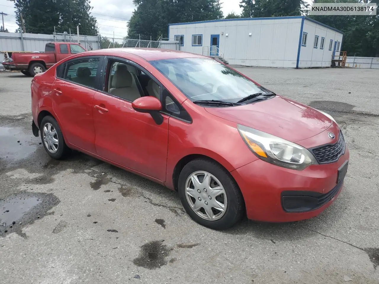 2013 Kia Rio Lx VIN: KNADM4A30D6138174 Lot: 61878335