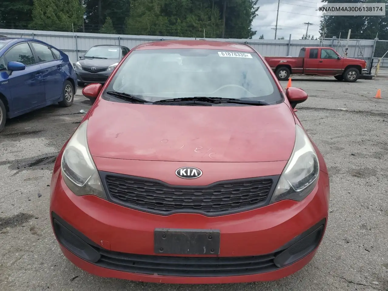 2013 Kia Rio Lx VIN: KNADM4A30D6138174 Lot: 61878335