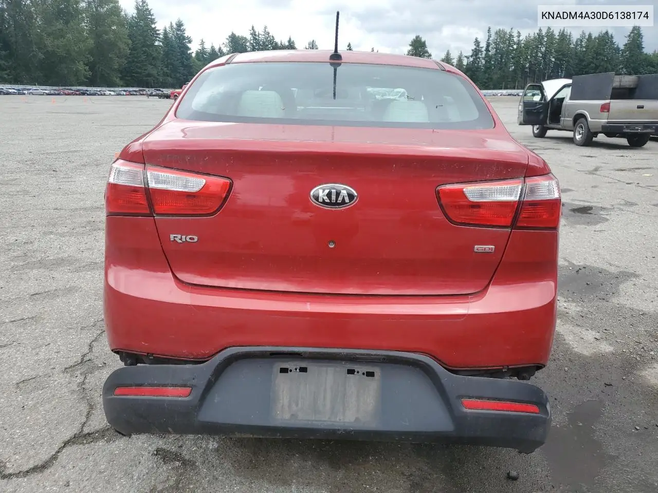 2013 Kia Rio Lx VIN: KNADM4A30D6138174 Lot: 61878335