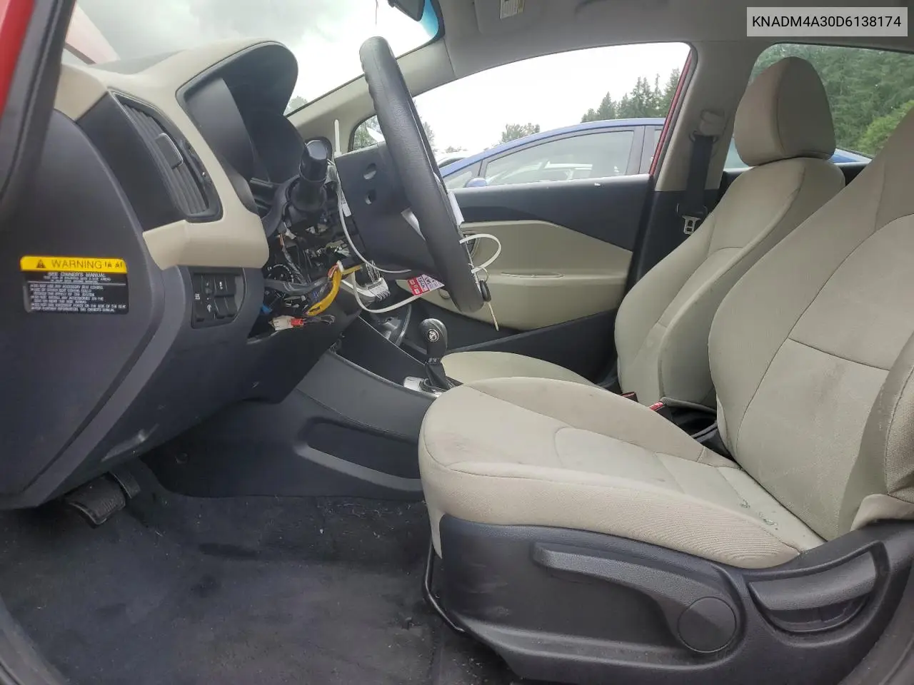 2013 Kia Rio Lx VIN: KNADM4A30D6138174 Lot: 61878335
