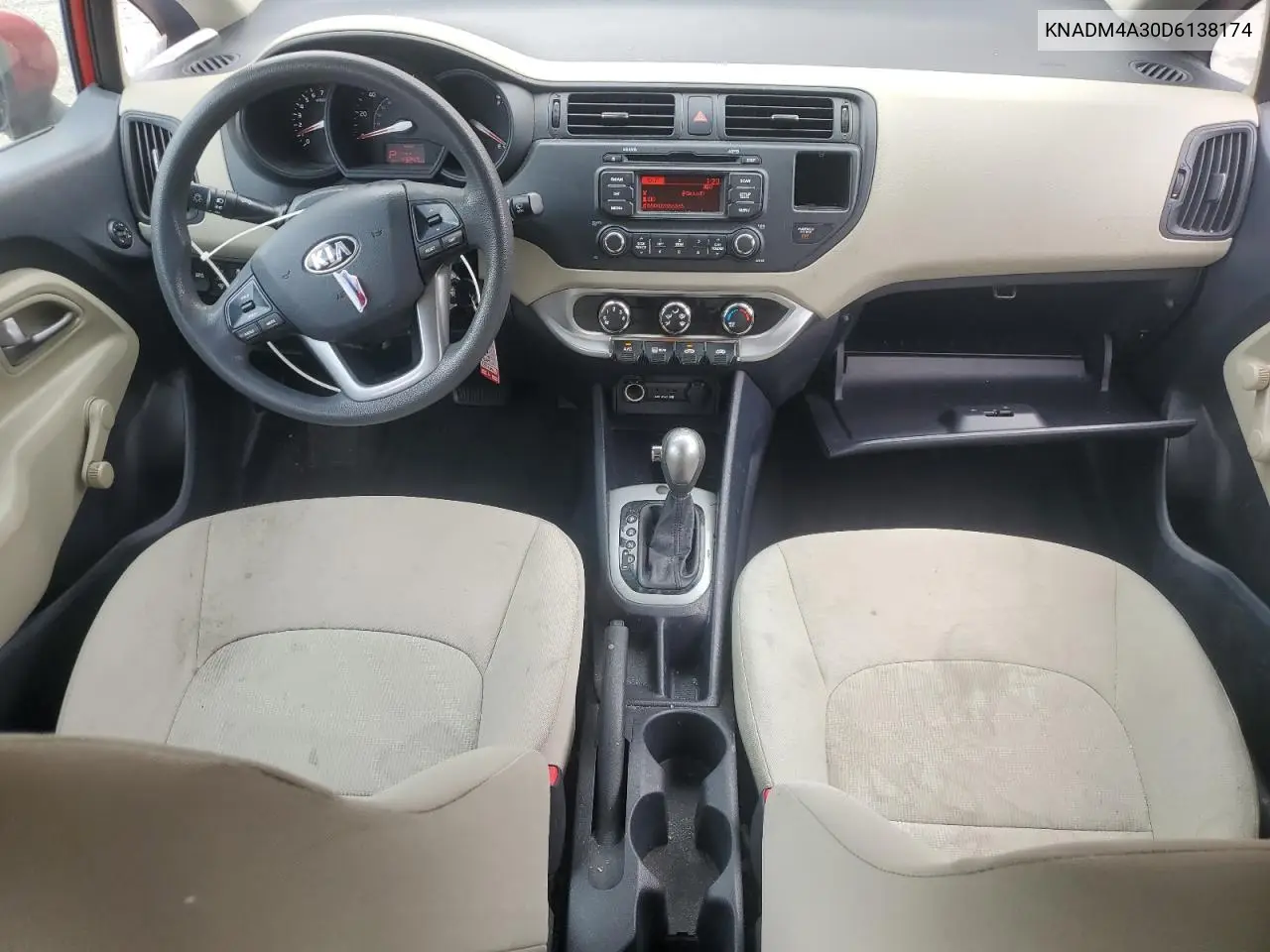 2013 Kia Rio Lx VIN: KNADM4A30D6138174 Lot: 61878335