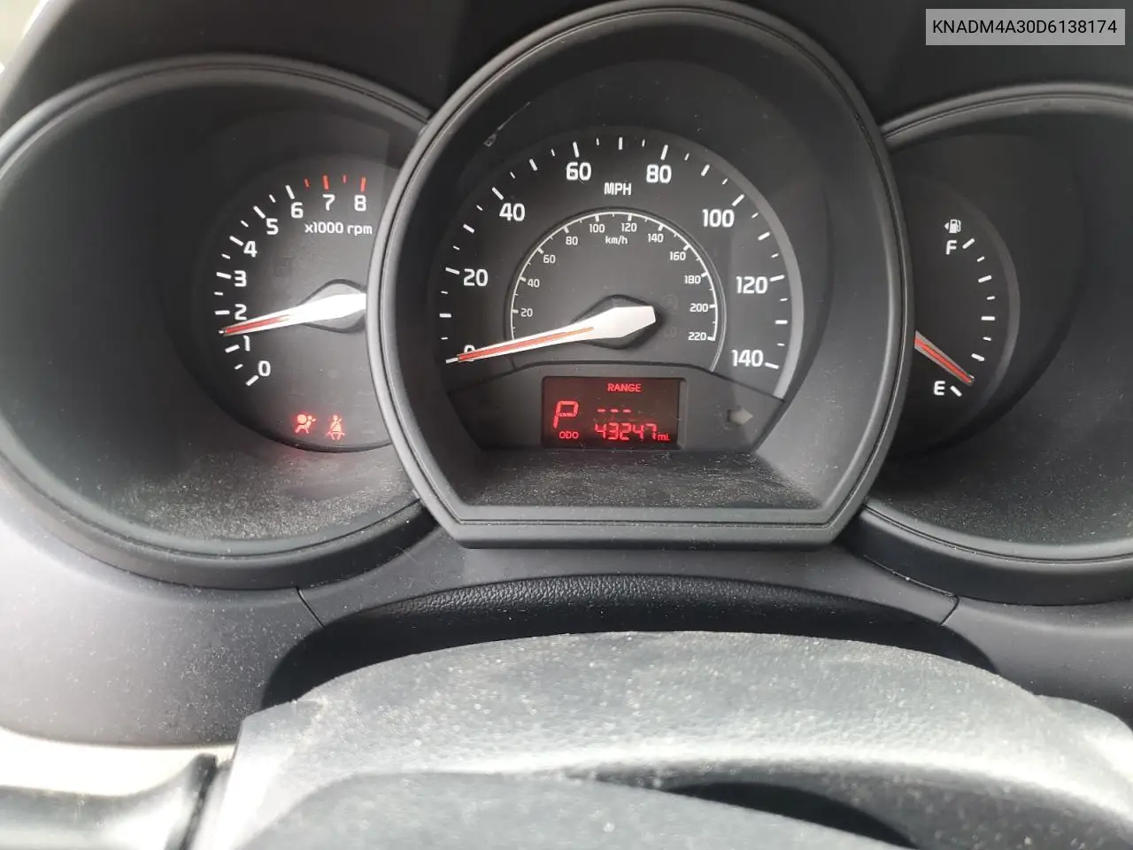 2013 Kia Rio Lx VIN: KNADM4A30D6138174 Lot: 61878335