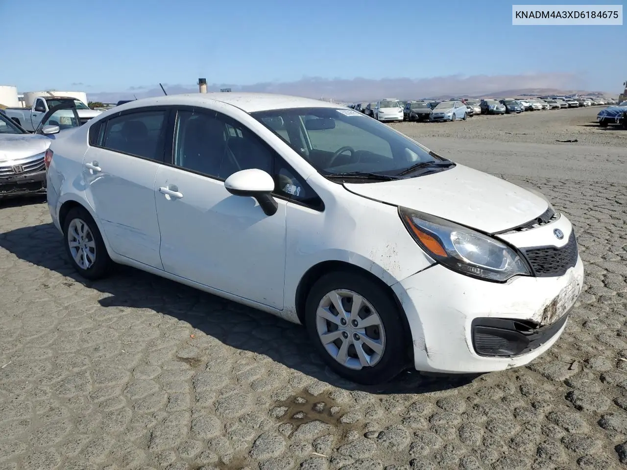 2013 Kia Rio Lx VIN: KNADM4A3XD6184675 Lot: 62350595