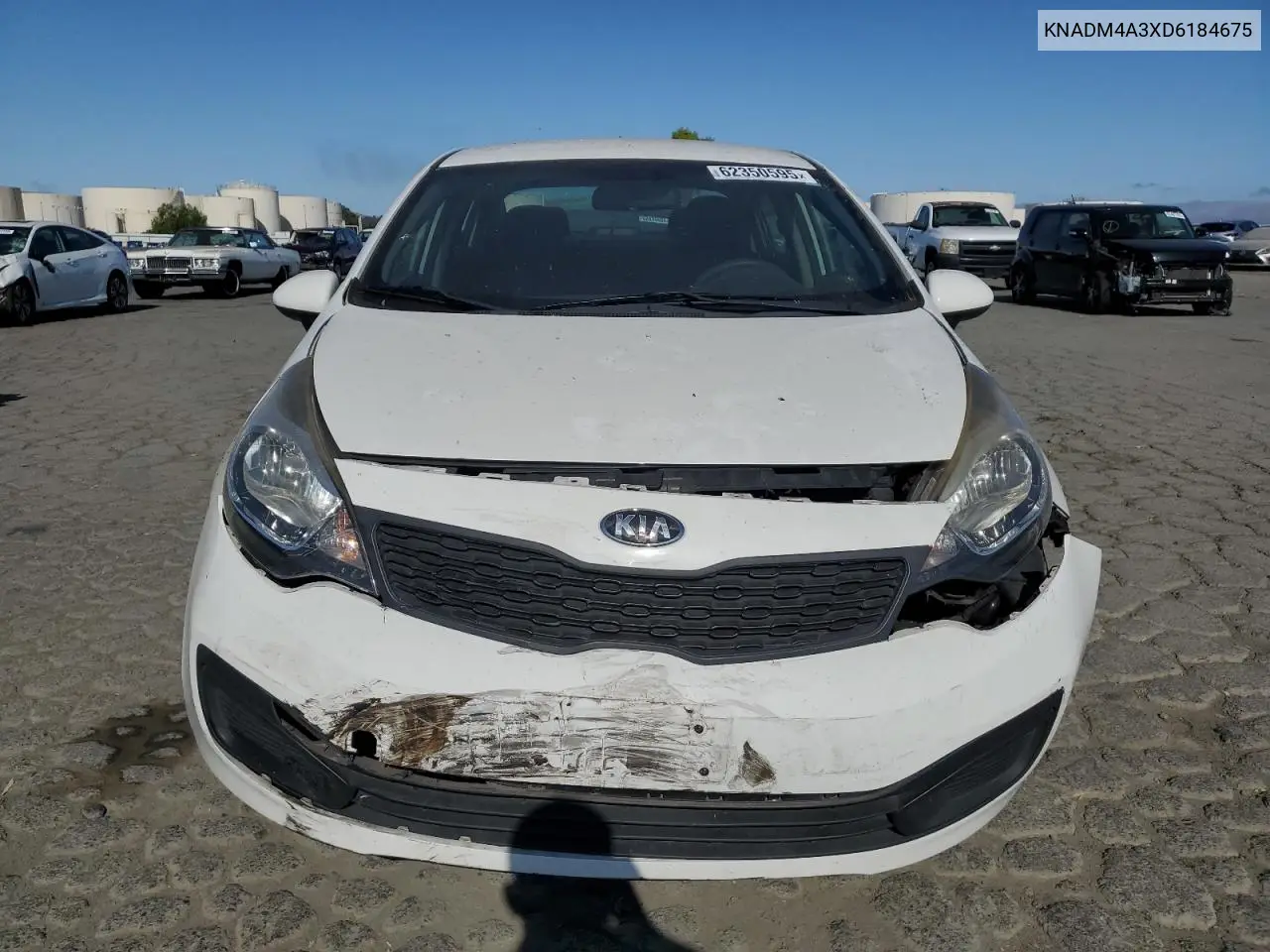 2013 Kia Rio Lx VIN: KNADM4A3XD6184675 Lot: 62350595