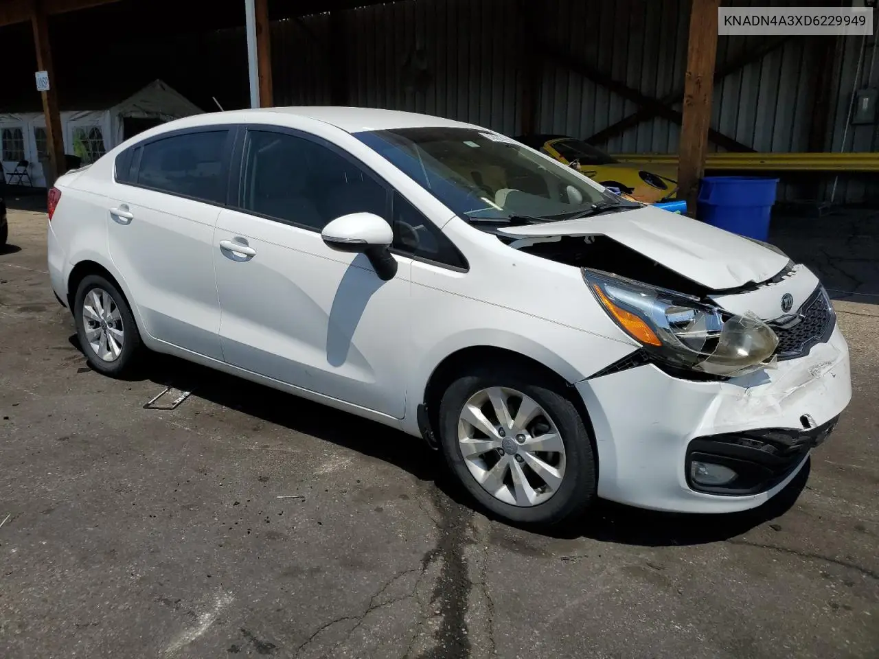 2013 Kia Rio Ex VIN: KNADN4A3XD6229949 Lot: 62428395