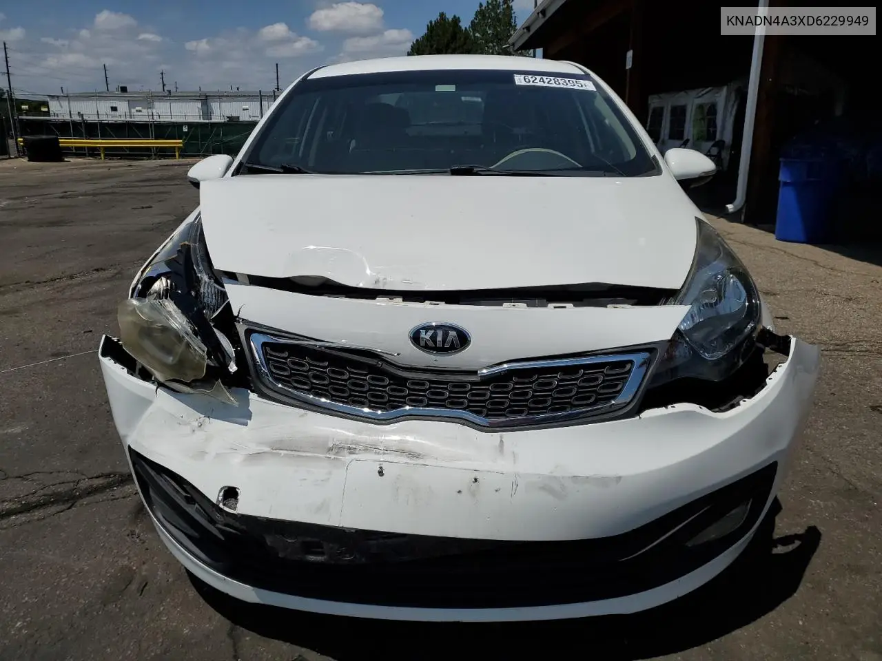 2013 Kia Rio Ex VIN: KNADN4A3XD6229949 Lot: 62428395