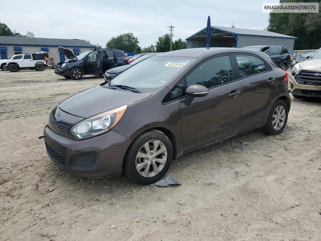 2013 Kia Rio Ex VIN: KNADN5A33D6200170 Lot: 62529745