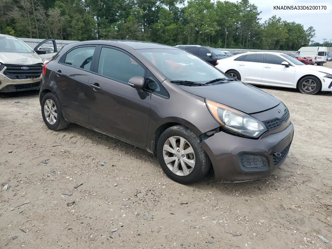 2013 Kia Rio Ex VIN: KNADN5A33D6200170 Lot: 62529745