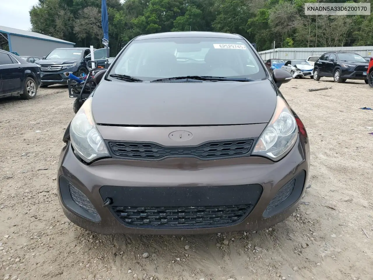 2013 Kia Rio Ex VIN: KNADN5A33D6200170 Lot: 62529745