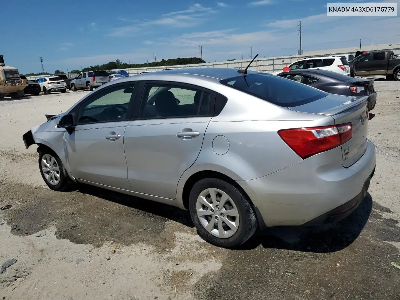 2013 Kia Rio Lx VIN: KNADM4A3XD6175779 Lot: 62653005