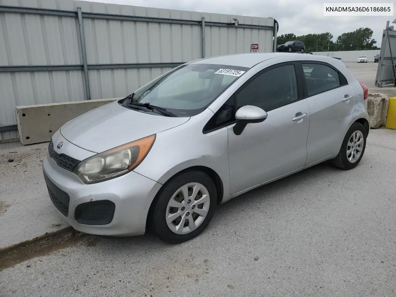 2013 Kia Rio Lx VIN: KNADM5A36D6186865 Lot: 63191725