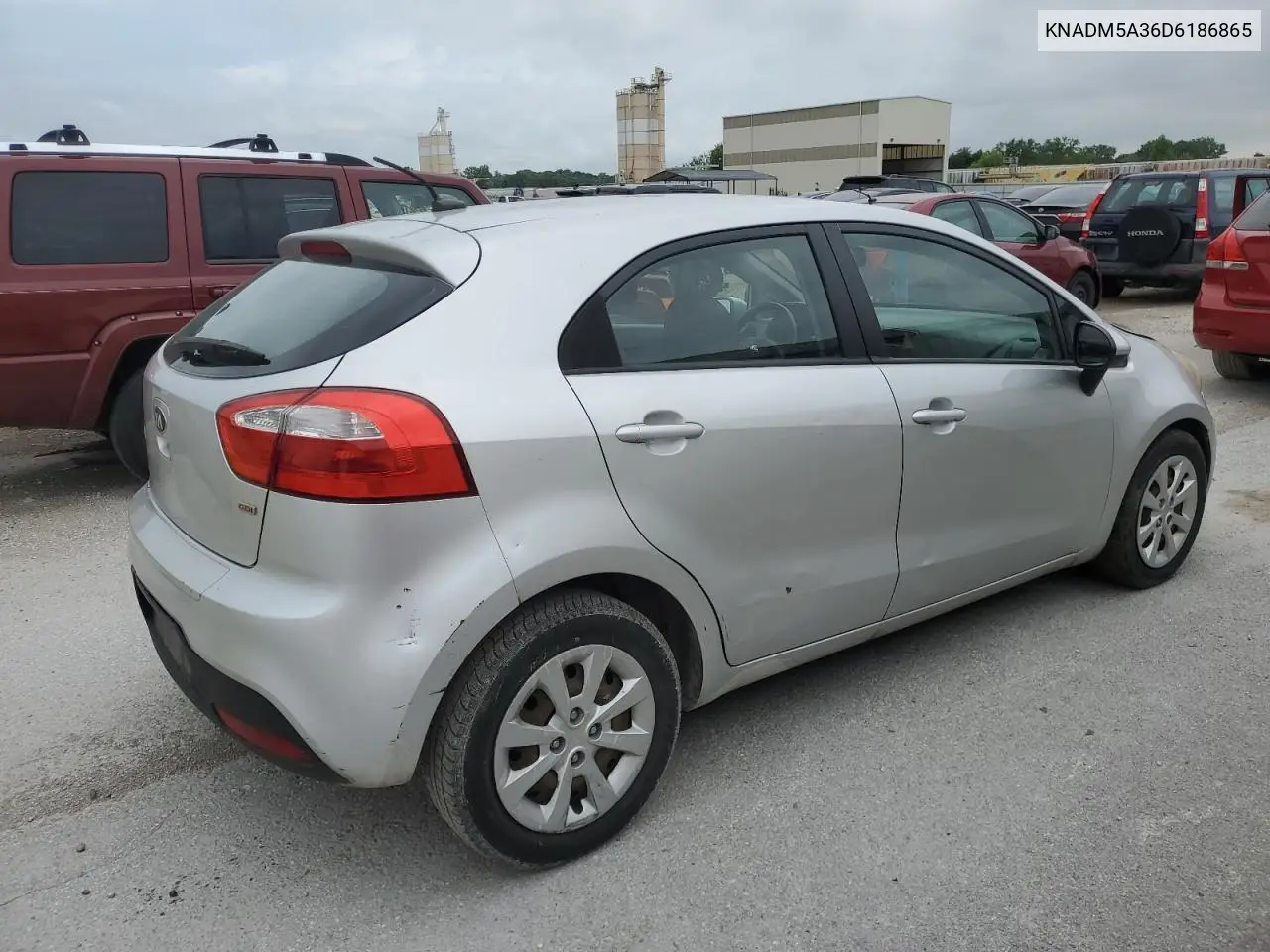 2013 Kia Rio Lx VIN: KNADM5A36D6186865 Lot: 63191725