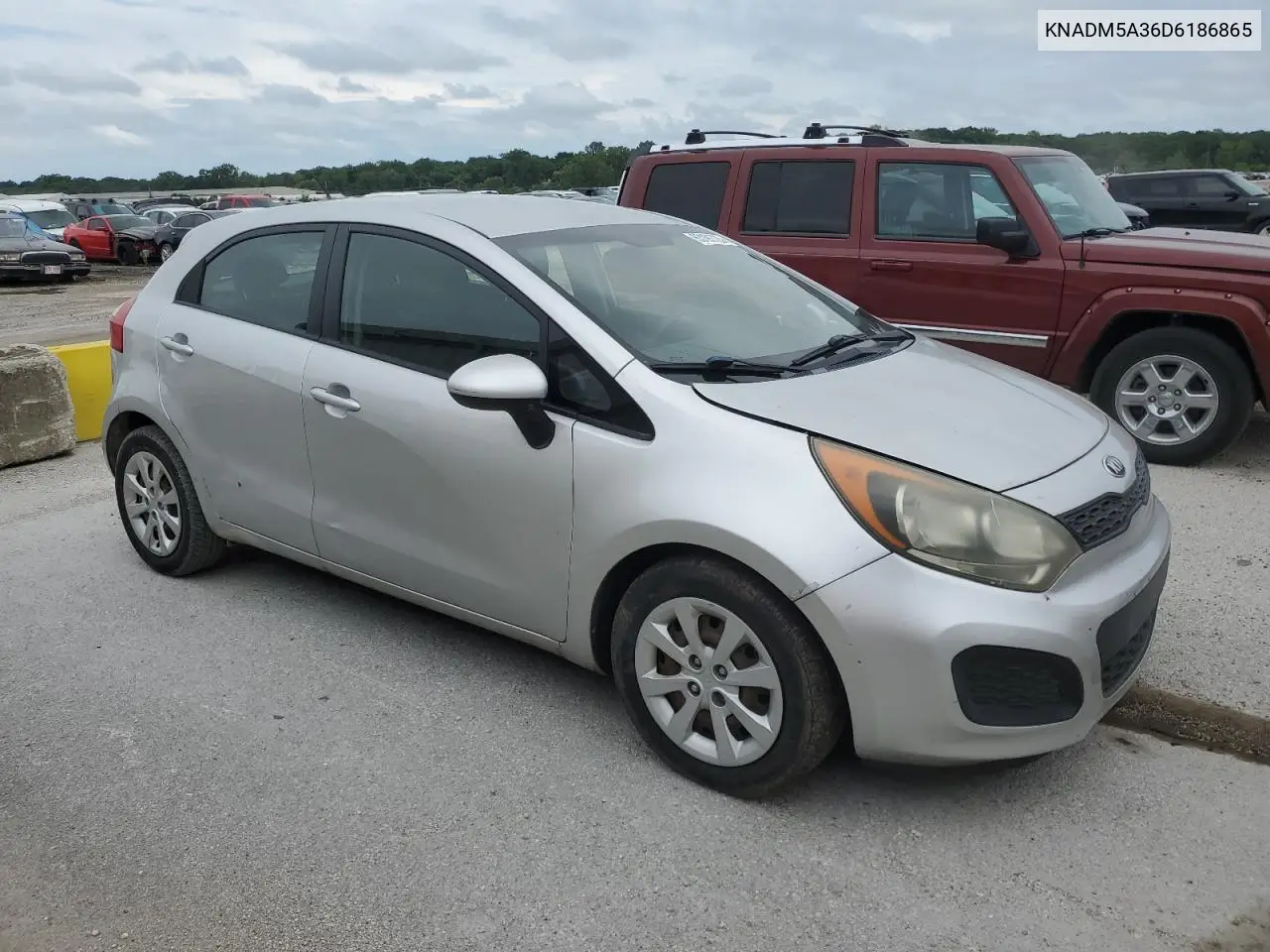 2013 Kia Rio Lx VIN: KNADM5A36D6186865 Lot: 63191725