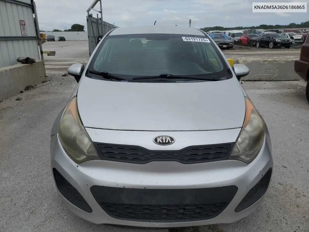 2013 Kia Rio Lx VIN: KNADM5A36D6186865 Lot: 63191725