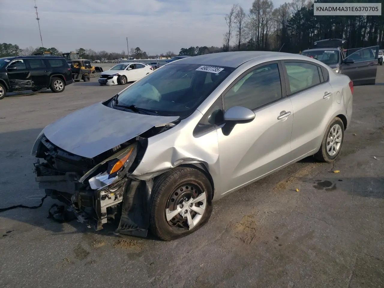 2014 Kia Rio Lx VIN: KNADM4A31E6370705 Lot: 49827735