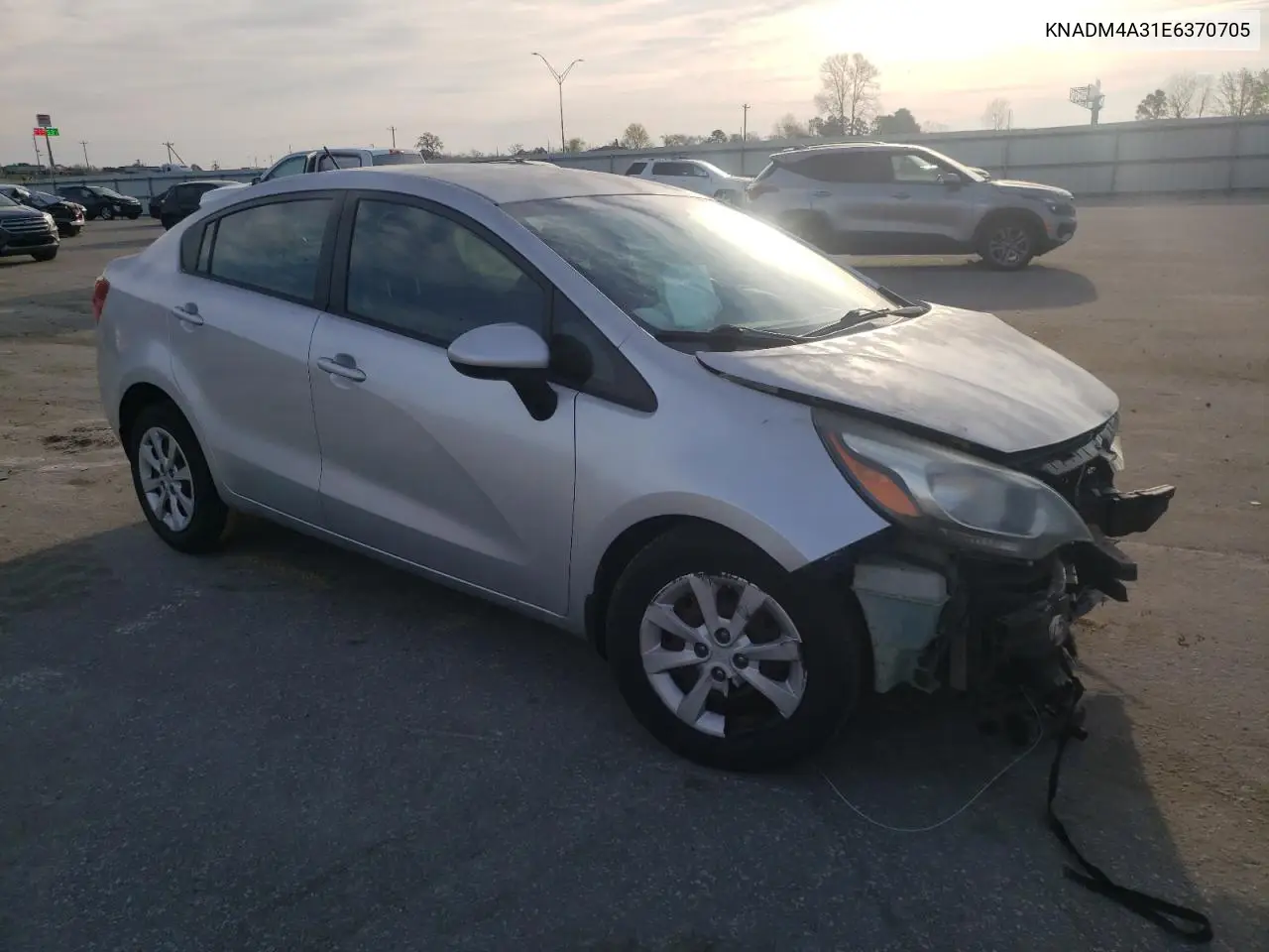2014 Kia Rio Lx VIN: KNADM4A31E6370705 Lot: 49827735