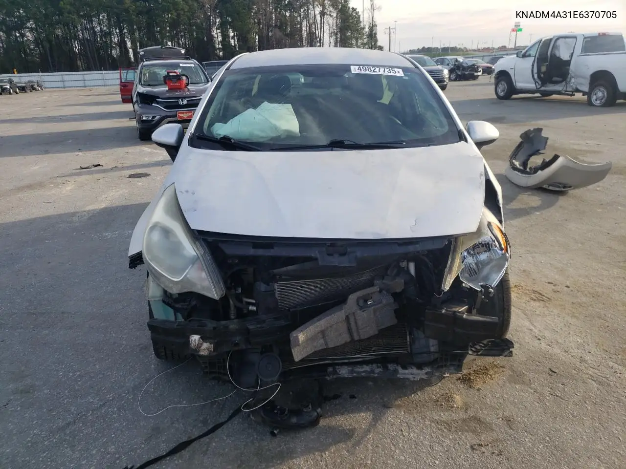 2014 Kia Rio Lx VIN: KNADM4A31E6370705 Lot: 49827735