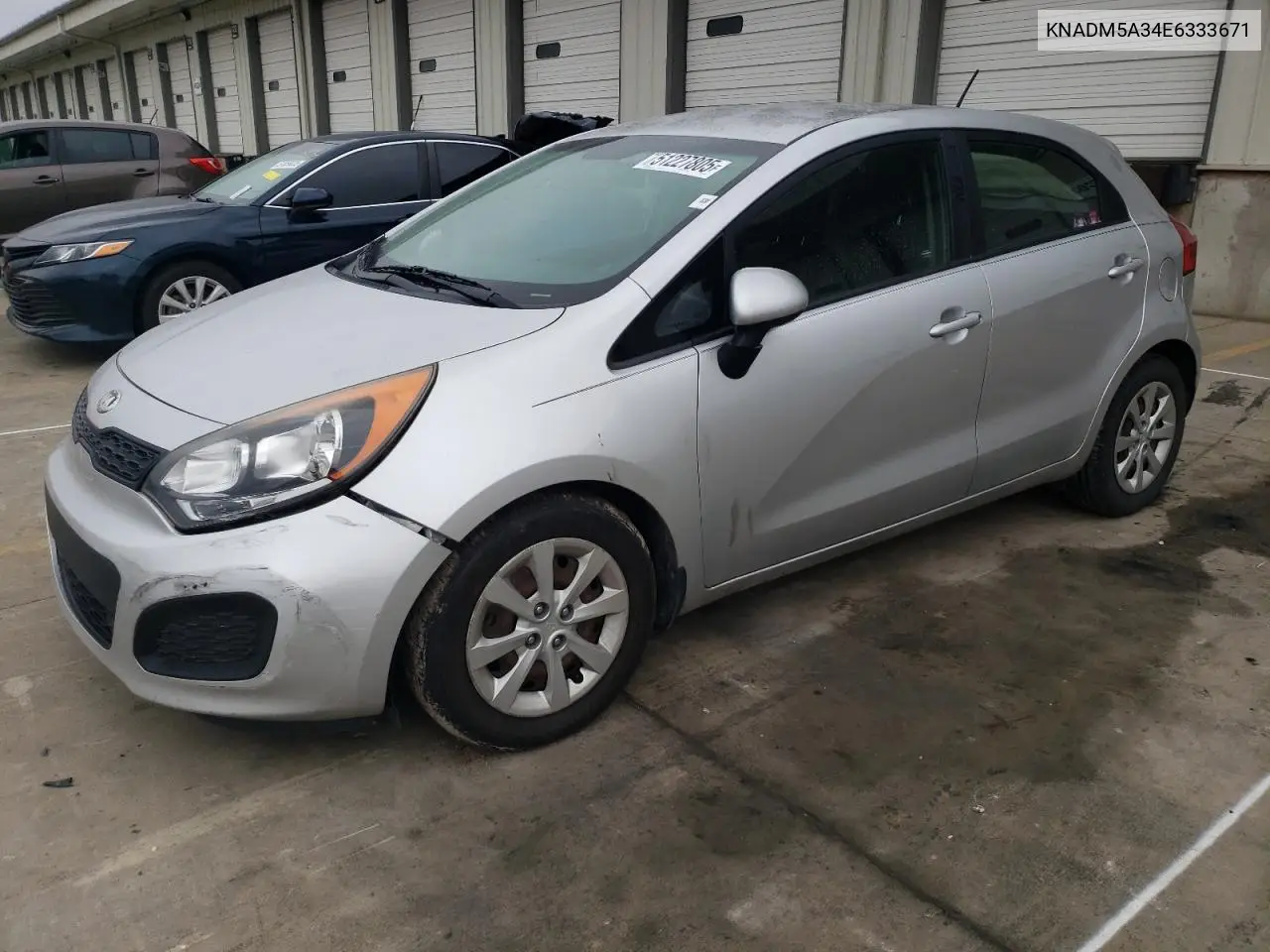 2014 Kia Rio Lx VIN: KNADM5A34E6333671 Lot: 51227805