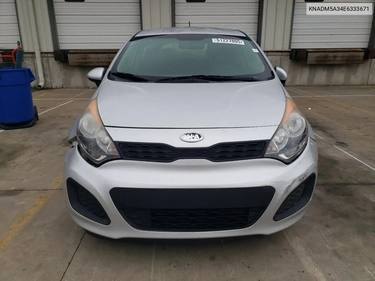 2014 Kia Rio Lx VIN: KNADM5A34E6333671 Lot: 51227805