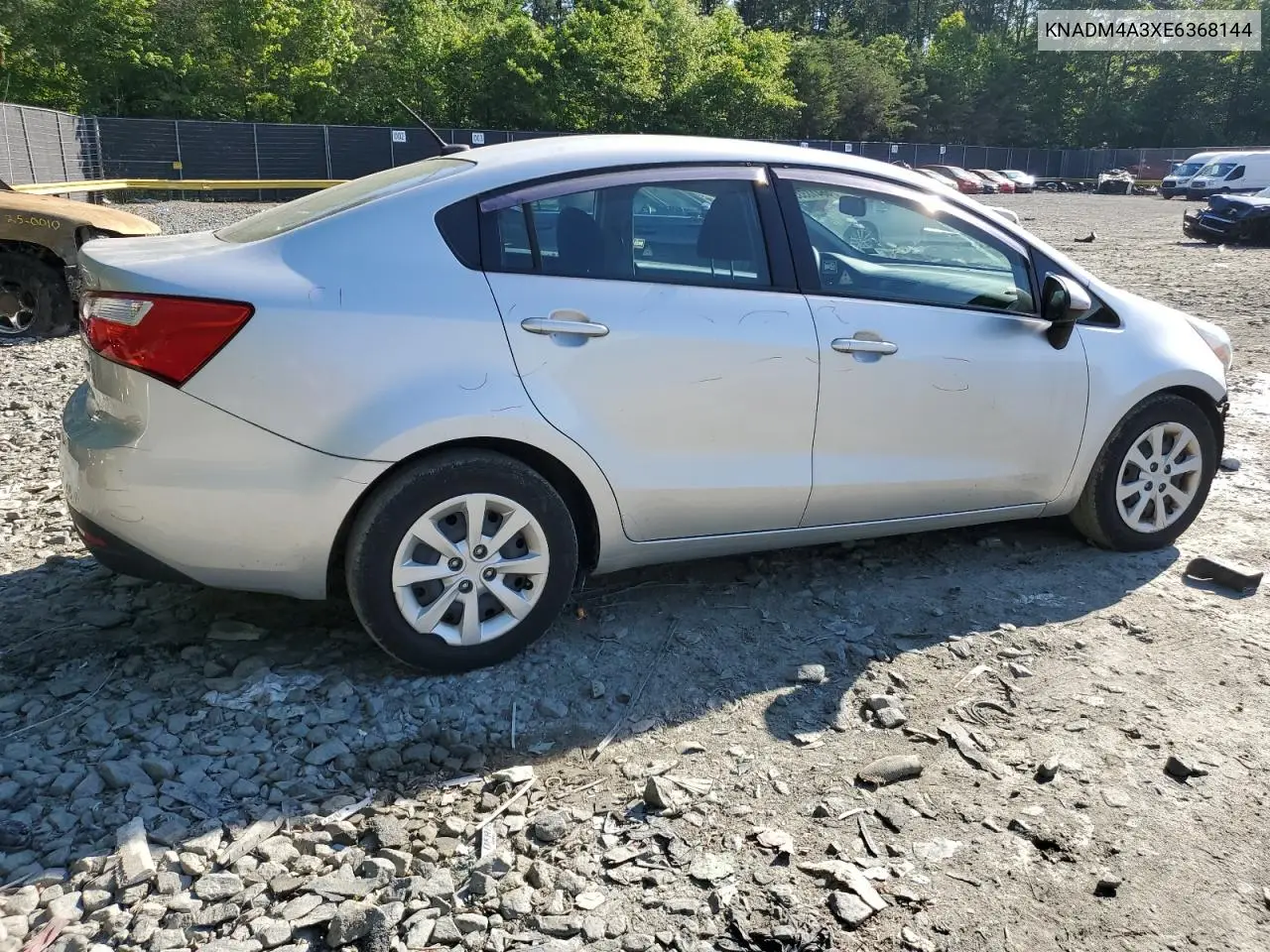 2014 Kia Rio Lx VIN: KNADM4A3XE6368144 Lot: 56413335
