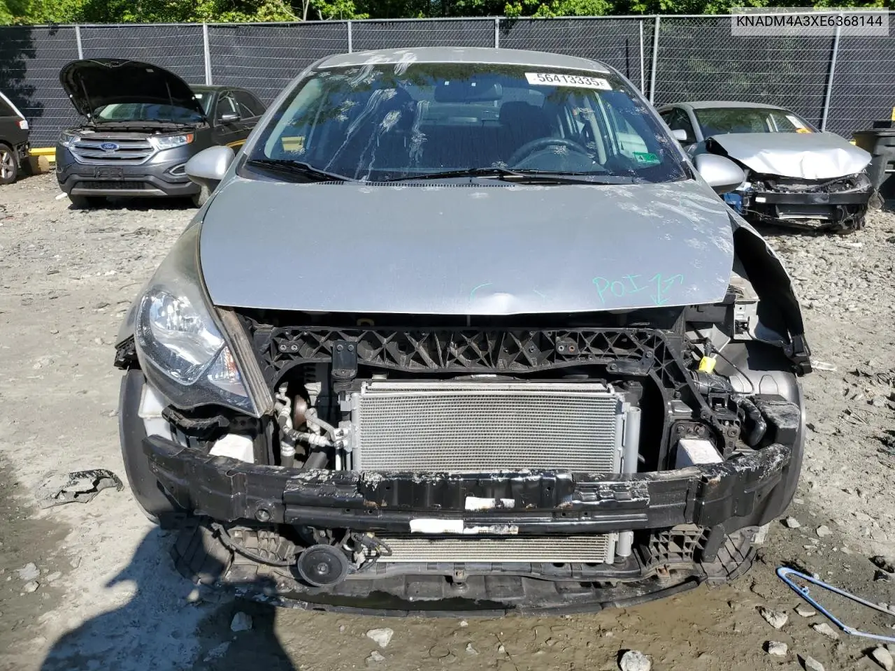 2014 Kia Rio Lx VIN: KNADM4A3XE6368144 Lot: 56413335