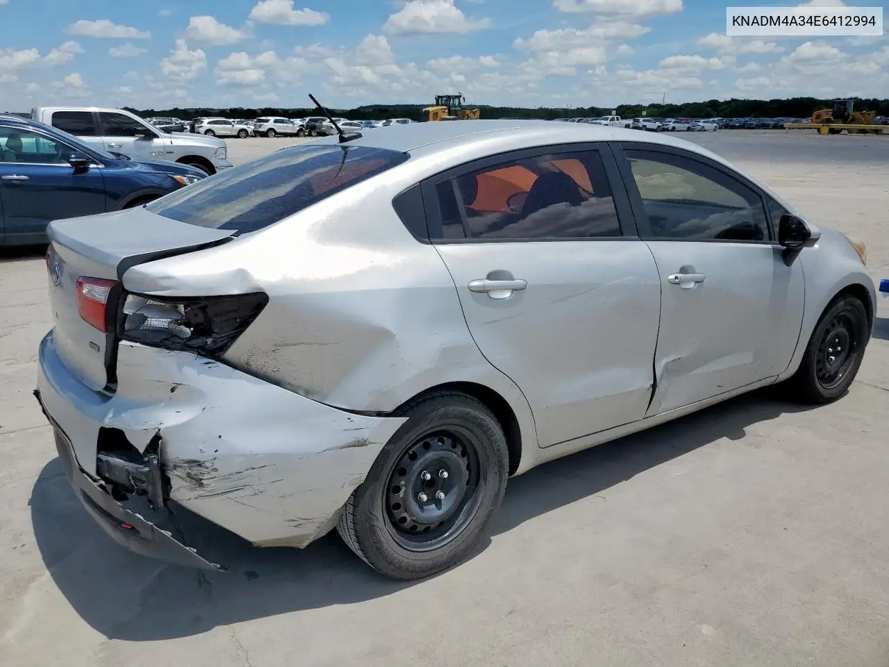 2014 Kia Rio Lx VIN: KNADM4A34E6412994 Lot: 62761755