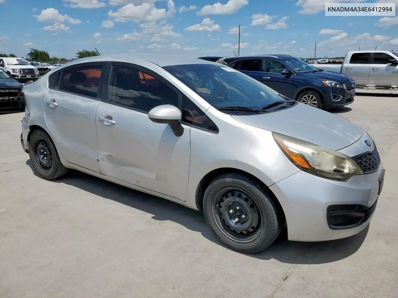 2014 Kia Rio Lx VIN: KNADM4A34E6412994 Lot: 62761755
