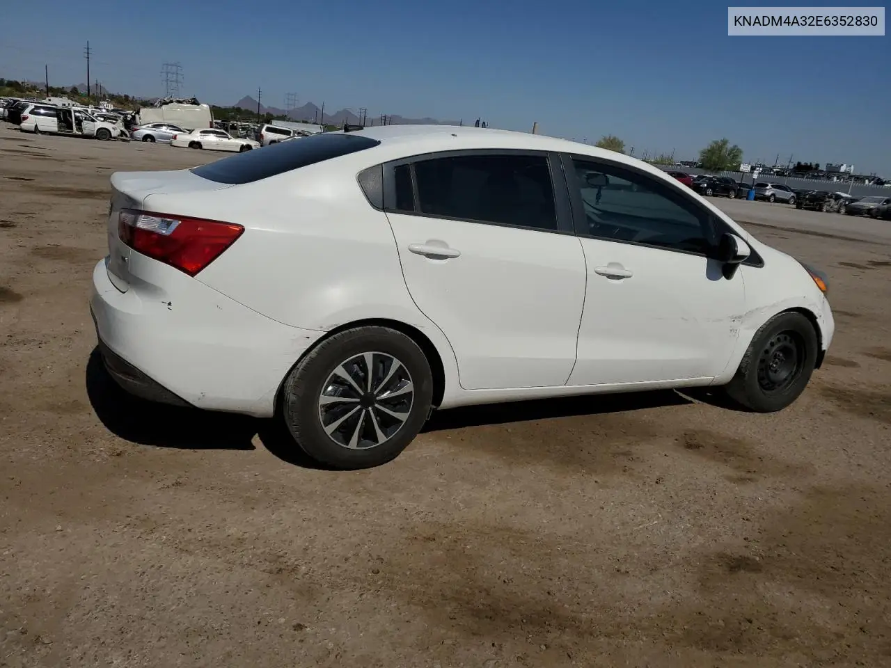 2014 Kia Rio Lx VIN: KNADM4A32E6352830 Lot: 62957375