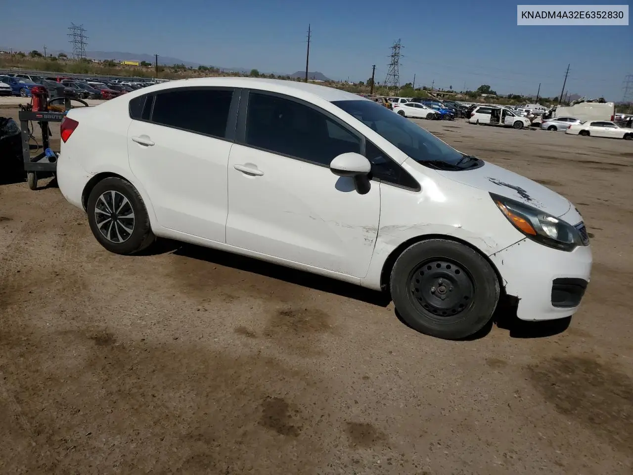 2014 Kia Rio Lx VIN: KNADM4A32E6352830 Lot: 62957375