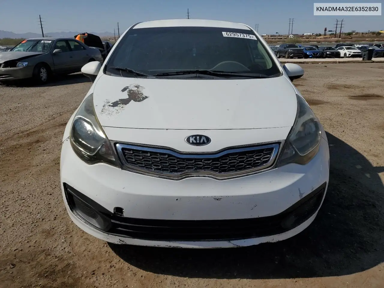 2014 Kia Rio Lx VIN: KNADM4A32E6352830 Lot: 62957375