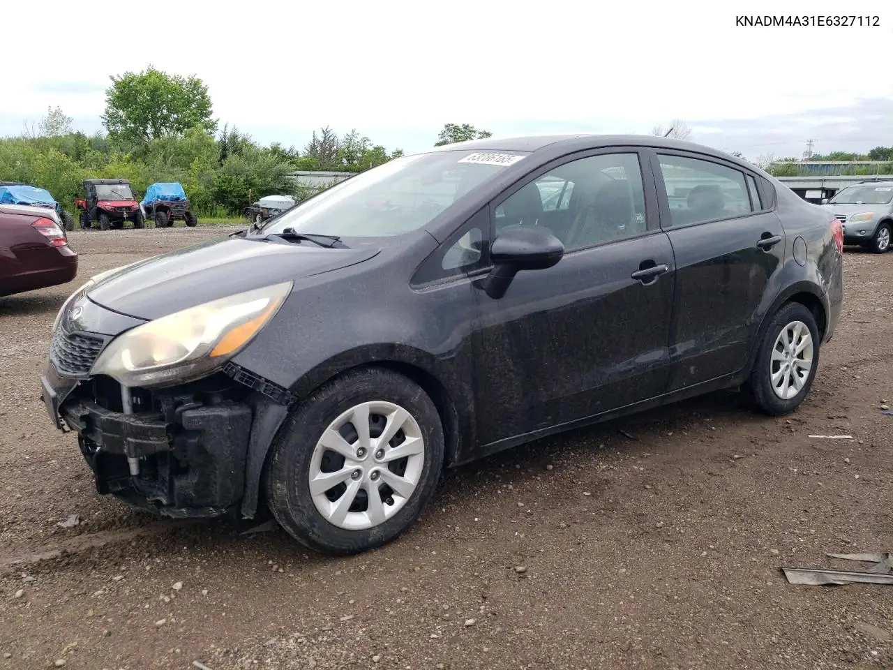 2014 Kia Rio Lx VIN: KNADM4A31E6327112 Lot: 63086165