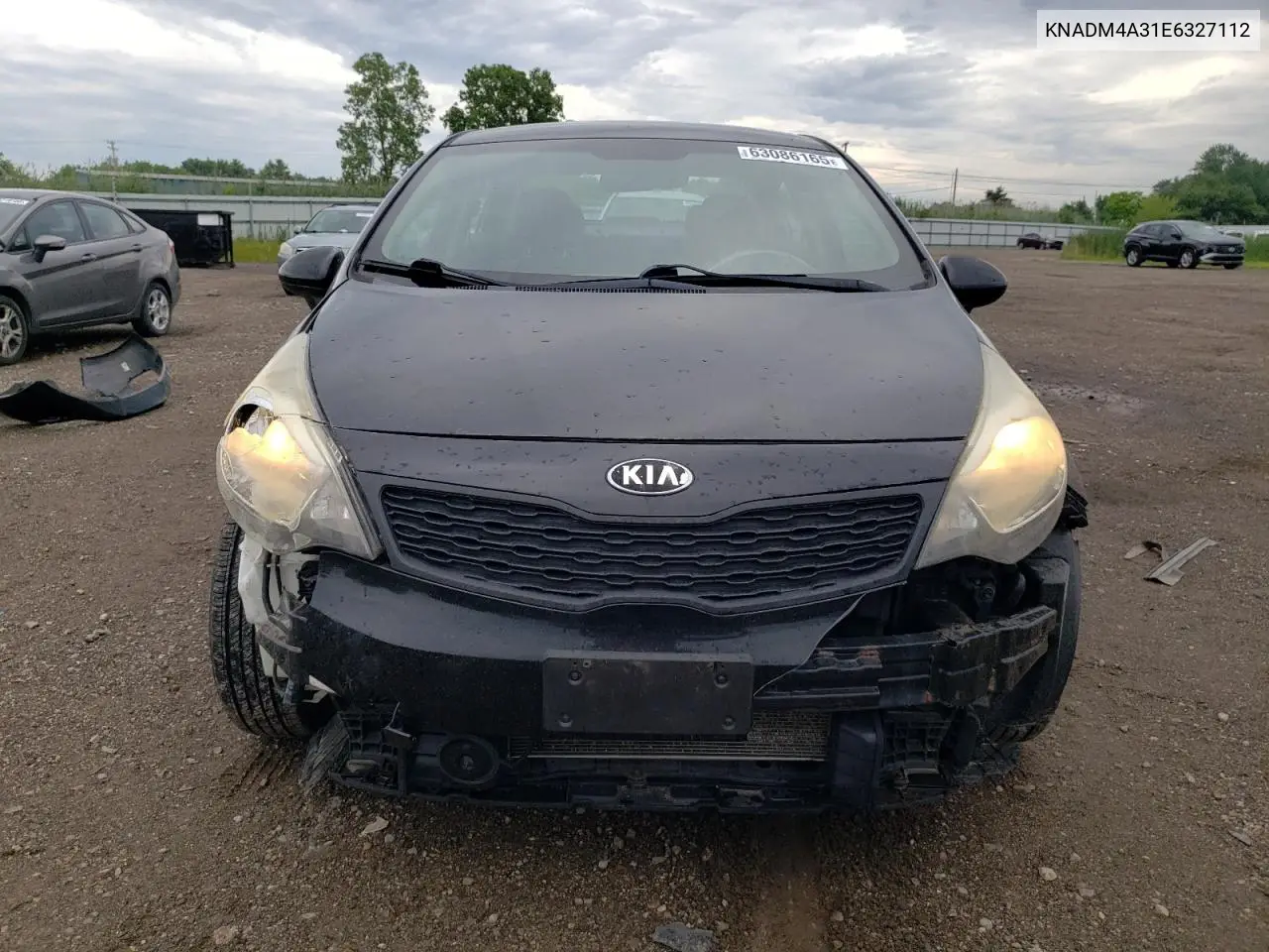 2014 Kia Rio Lx VIN: KNADM4A31E6327112 Lot: 63086165