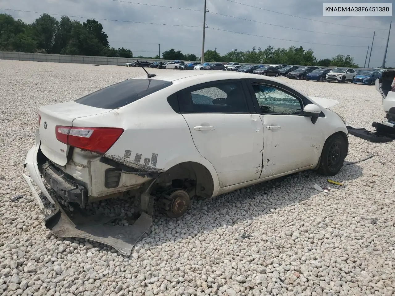 2015 Kia Rio Lx VIN: KNADM4A38F6451380 Lot: 55051485