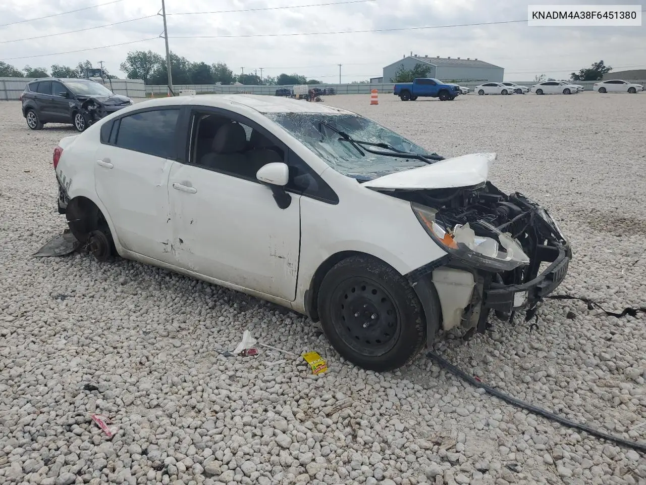2015 Kia Rio Lx VIN: KNADM4A38F6451380 Lot: 55051485