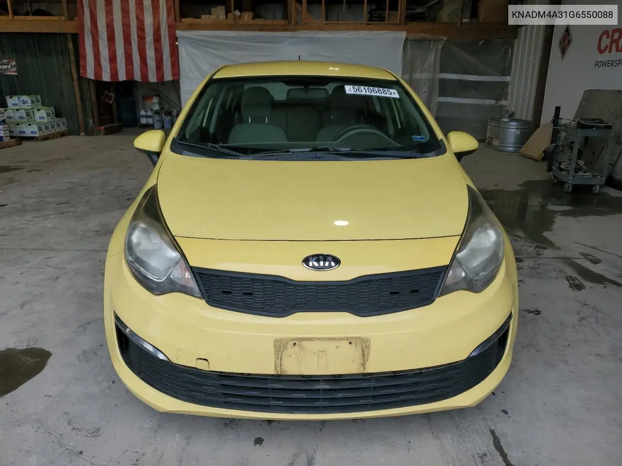 2016 Kia Rio Lx VIN: KNADM4A31G6550088 Lot: 56106885
