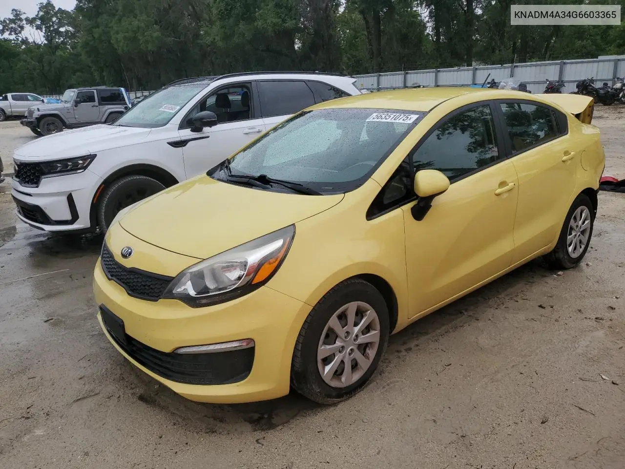 2016 Kia Rio Lx VIN: KNADM4A34G6603365 Lot: 56351075