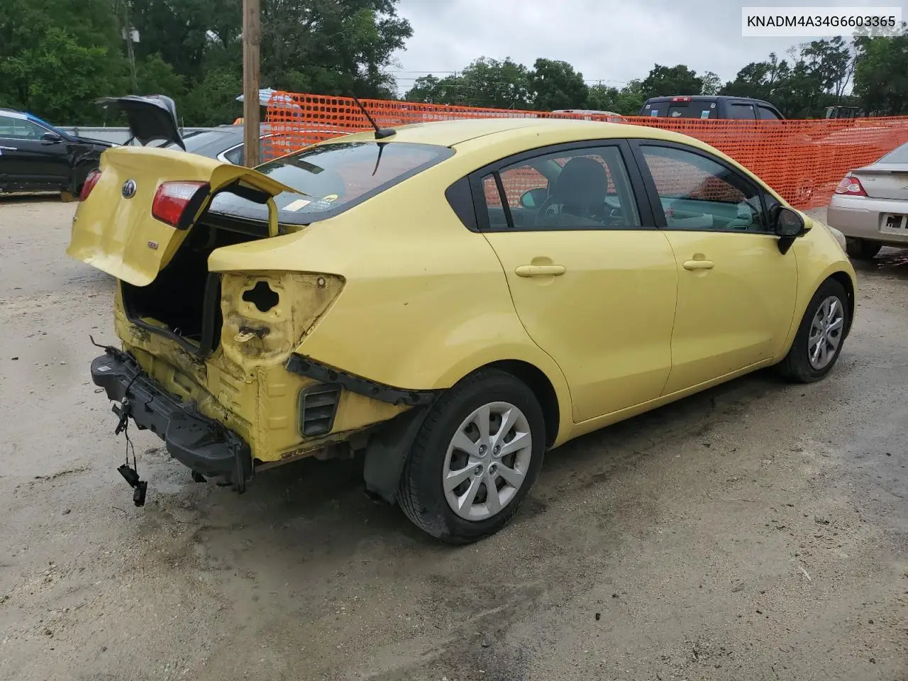 2016 Kia Rio Lx VIN: KNADM4A34G6603365 Lot: 56351075