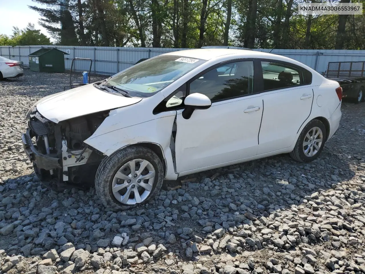 2016 Kia Rio Lx VIN: KNADM4A30G6553967 Lot: 56517265