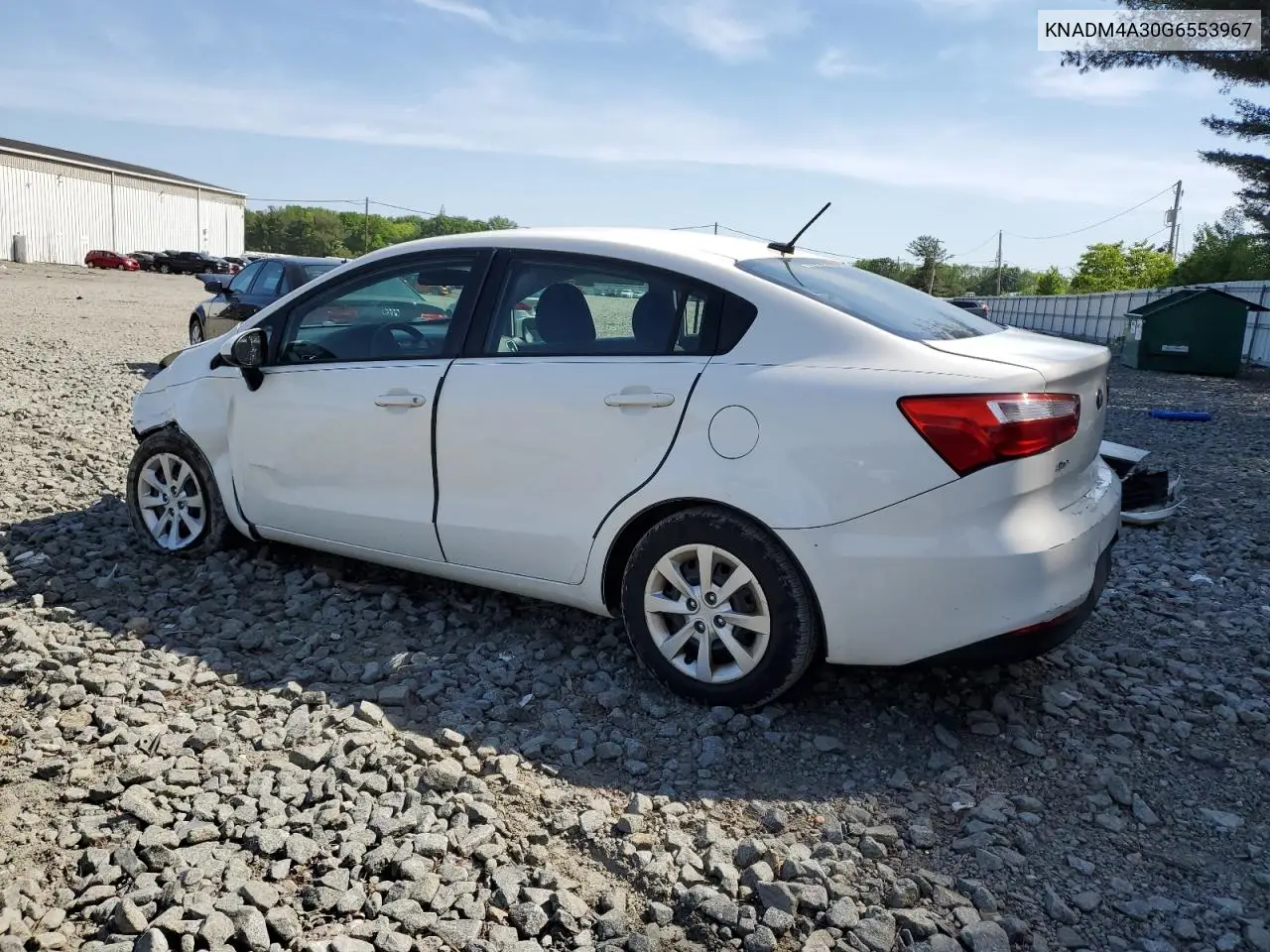 2016 Kia Rio Lx VIN: KNADM4A30G6553967 Lot: 56517265