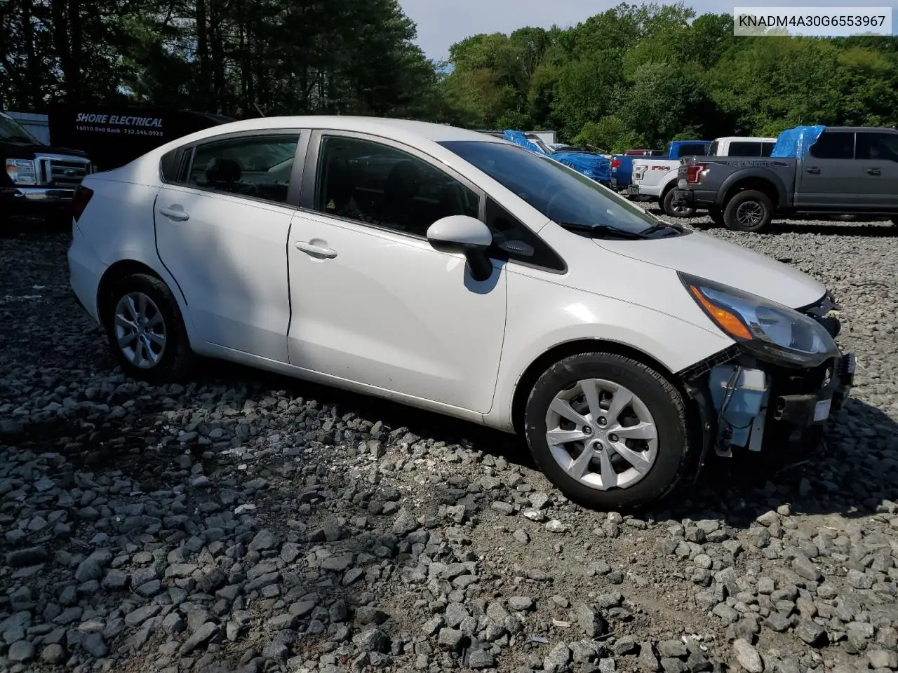 2016 Kia Rio Lx VIN: KNADM4A30G6553967 Lot: 56517265