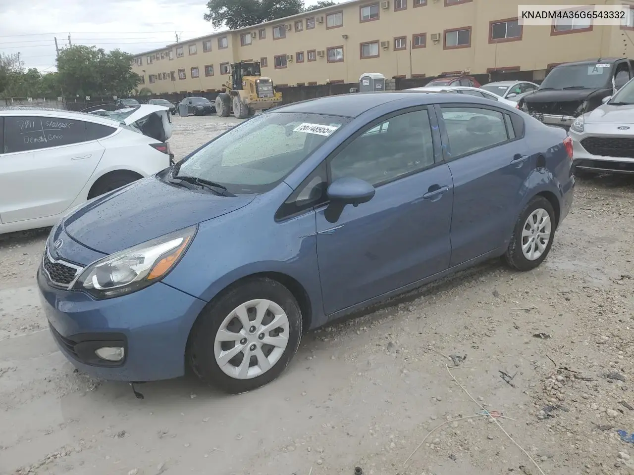 2016 Kia Rio Lx VIN: KNADM4A36G6543332 Lot: 56748955