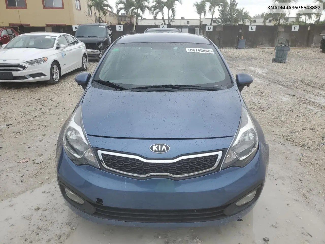 2016 Kia Rio Lx VIN: KNADM4A36G6543332 Lot: 56748955