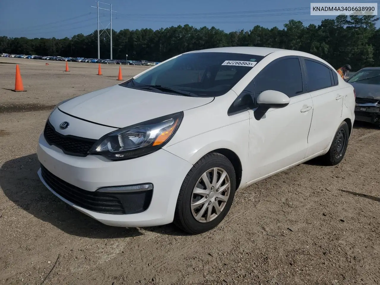 2016 Kia Rio Lx VIN: KNADM4A34G6638990 Lot: 62266865