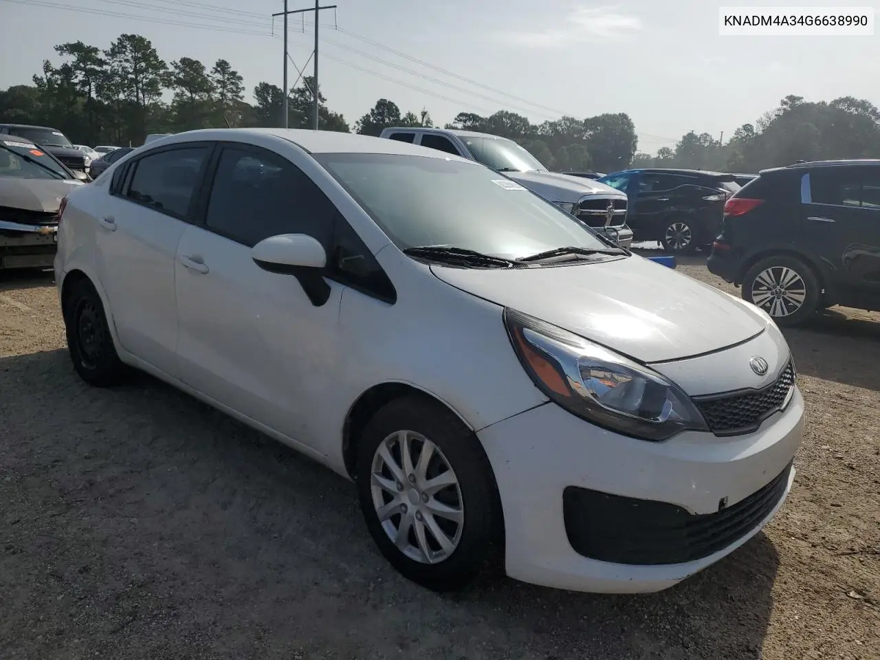 2016 Kia Rio Lx VIN: KNADM4A34G6638990 Lot: 62266865