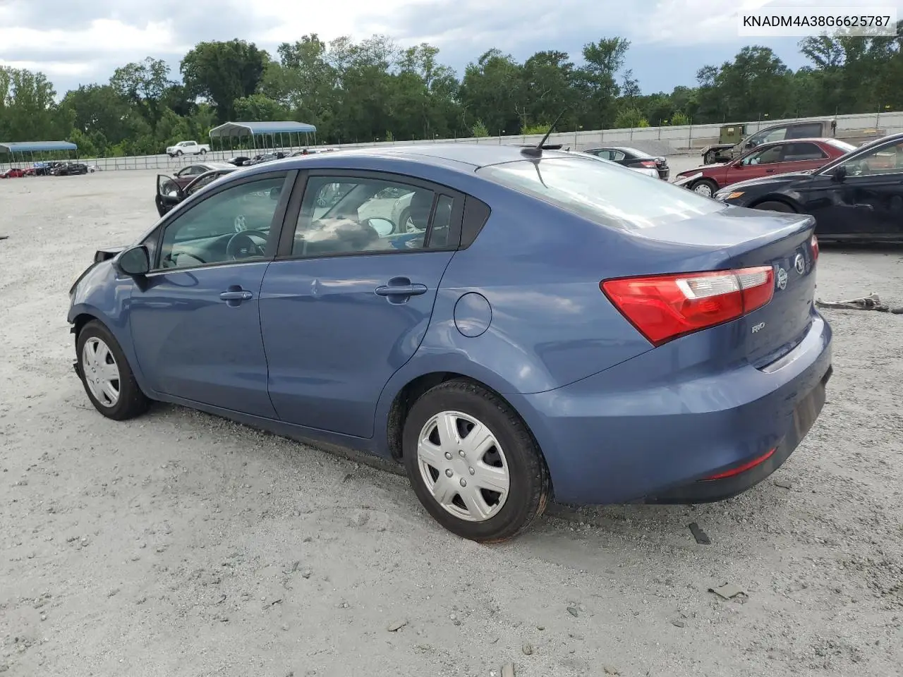 2016 Kia Rio Lx VIN: KNADM4A38G6625787 Lot: 62281095