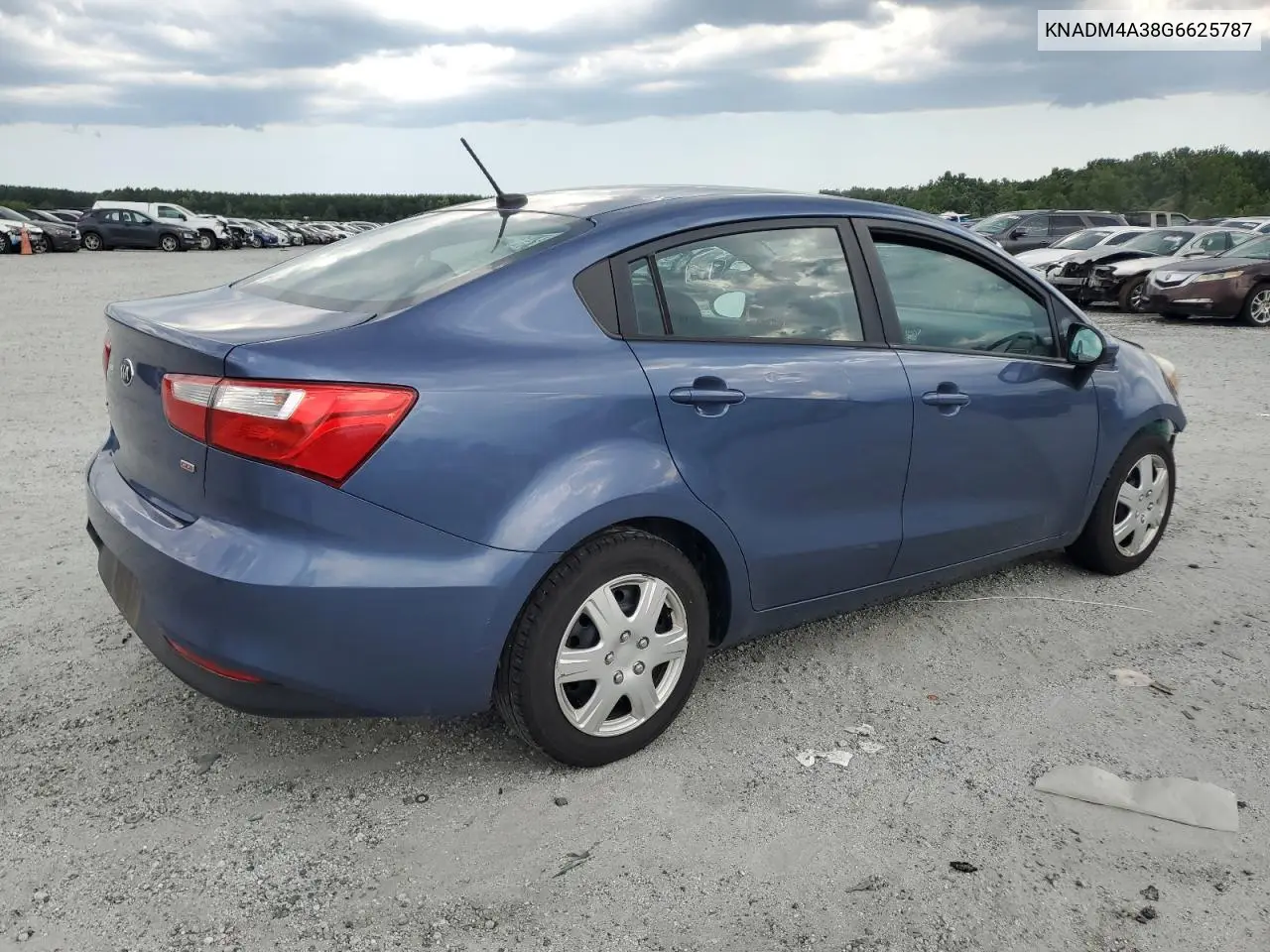 2016 Kia Rio Lx VIN: KNADM4A38G6625787 Lot: 62281095