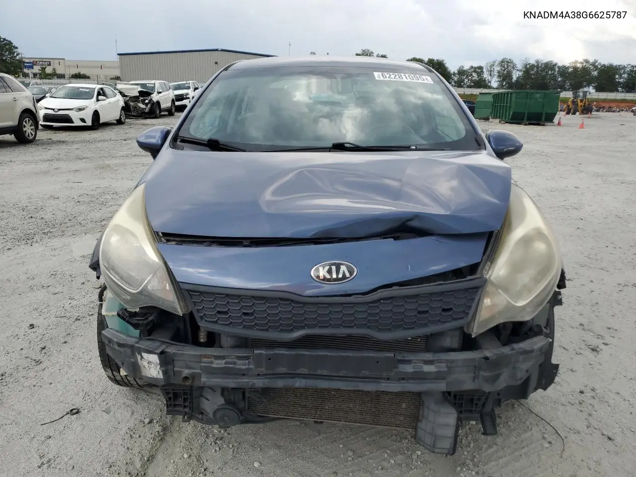 2016 Kia Rio Lx VIN: KNADM4A38G6625787 Lot: 62281095