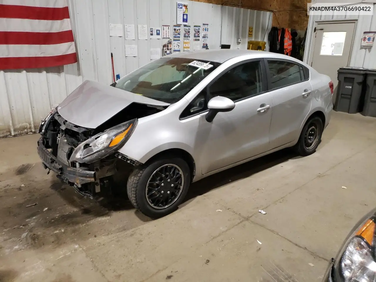 2016 Kia Rio Lx VIN: KNADM4A37G6690422 Lot: 62489615